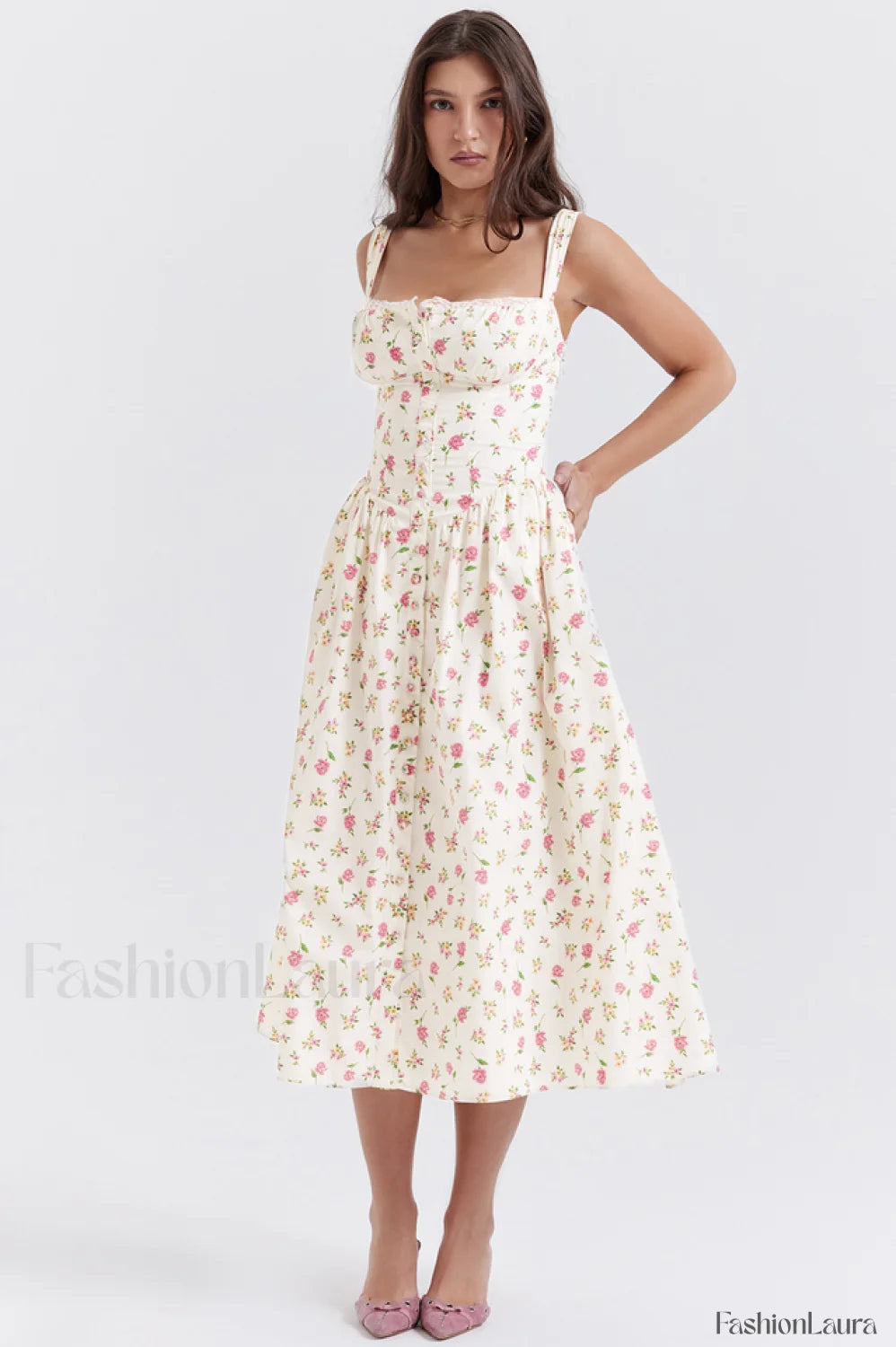 Tatiana Rose Stylish Print Midi Sundress