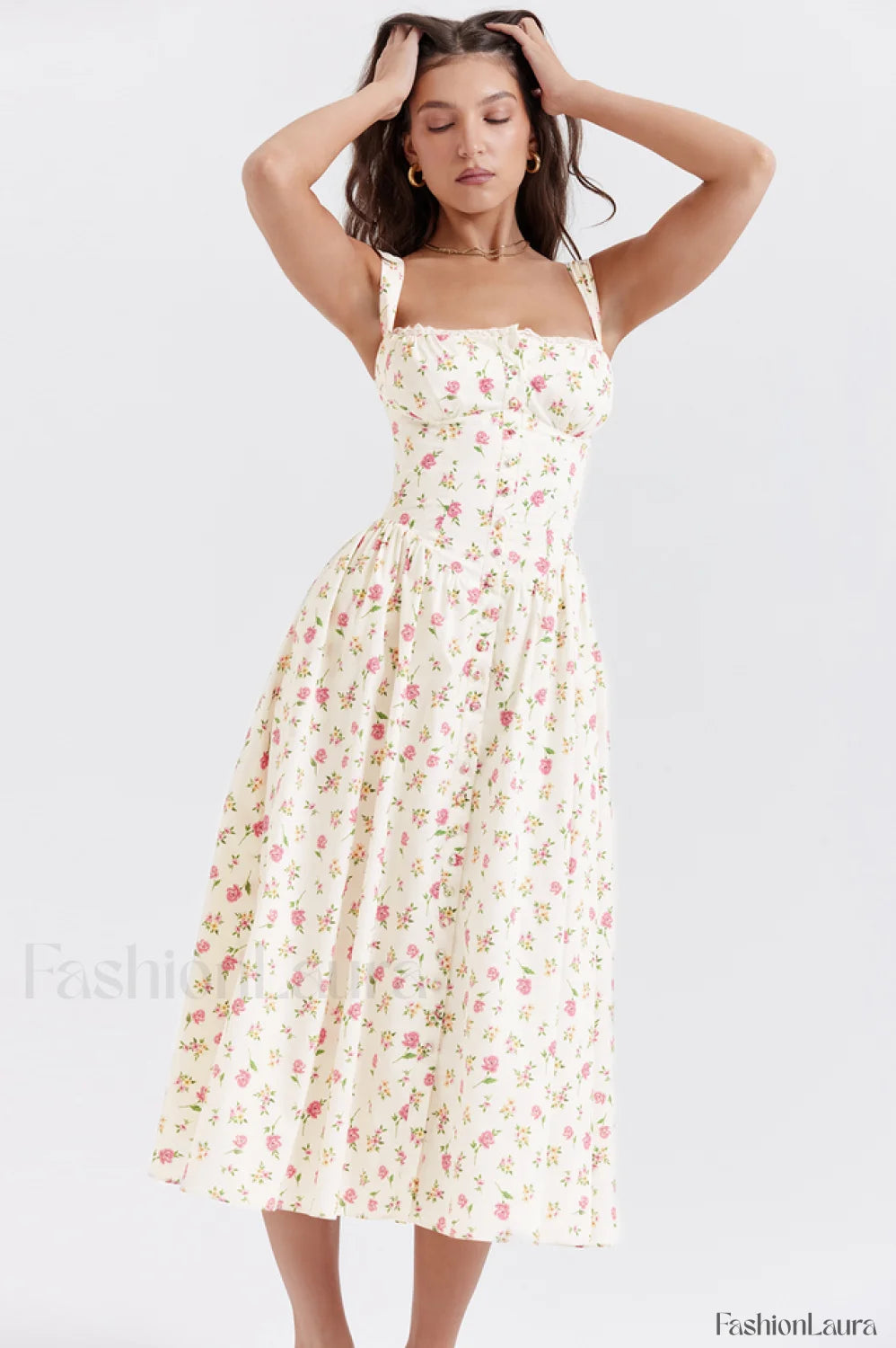 Tatiana Rose Stylish Print Midi Sundress