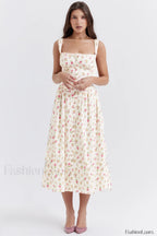 Tatiana Rose Stylish Print Midi Sundress XS / Rose Print