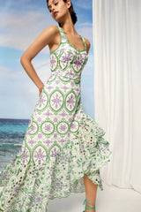 Tatyana Elegant Dress S / Green/Lilac Fruition