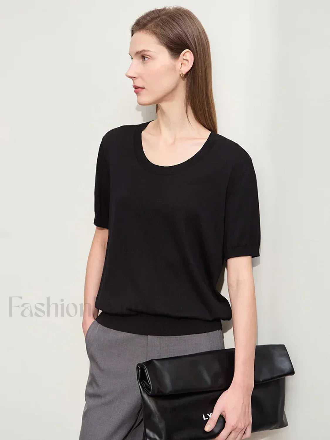 Tencel Embroidery T Shirt Main image