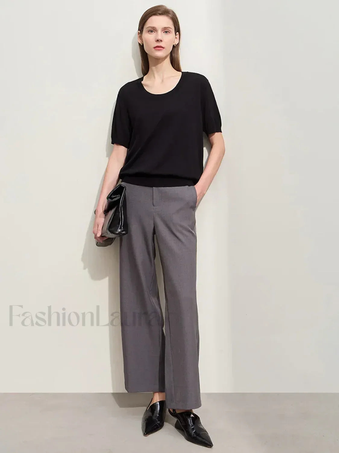 Tencel Embroidery T-Shirt Secondary image