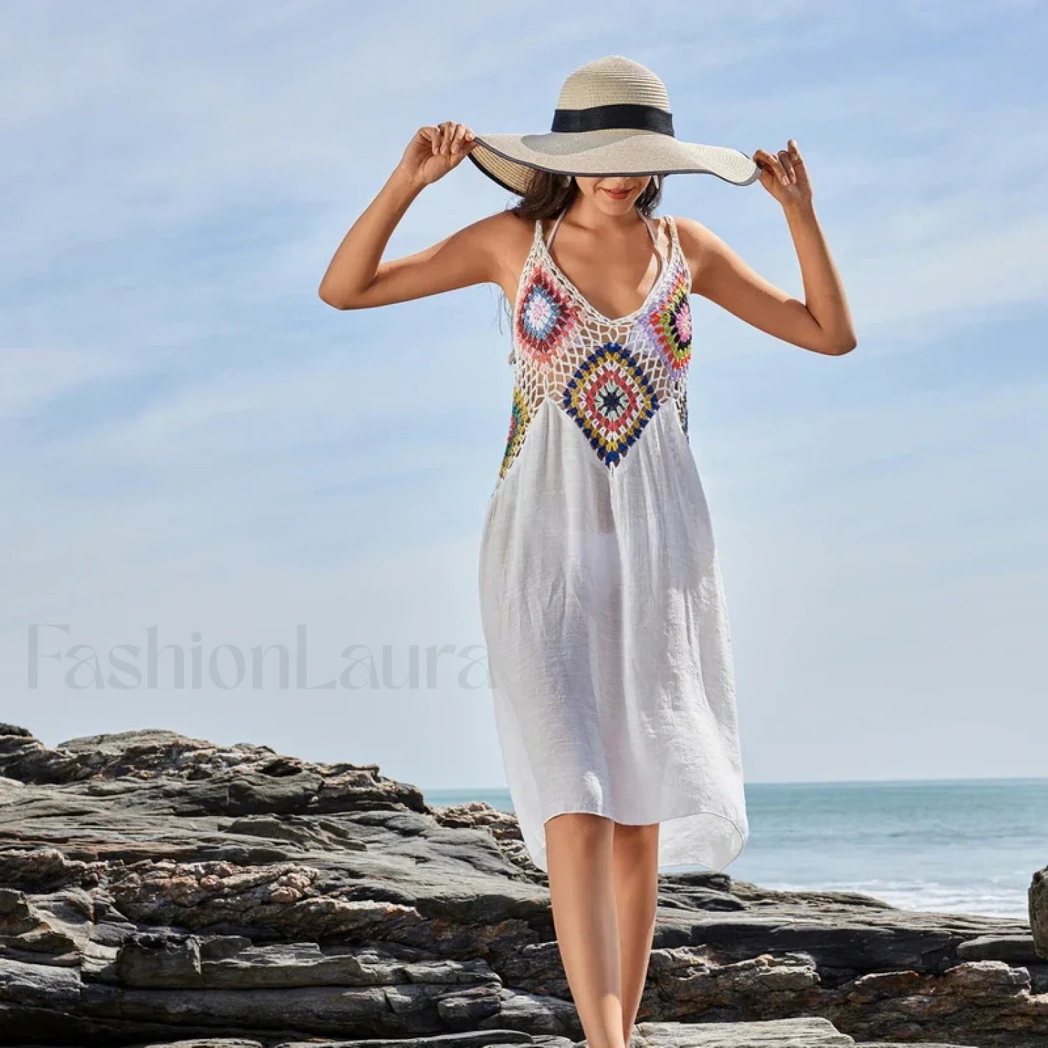 Tencel Slub Long Sleeve Cover Up WHITE / One Size