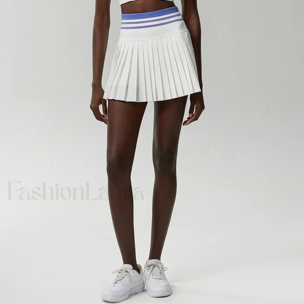 Tennis Pleated Sporty Pocket Skirt White / S