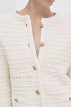 Textured Knit Button Cardigan