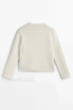 Textured Knit Button Cardigan