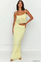 The Moment Top Charming + Skirt Set S / Buttercup