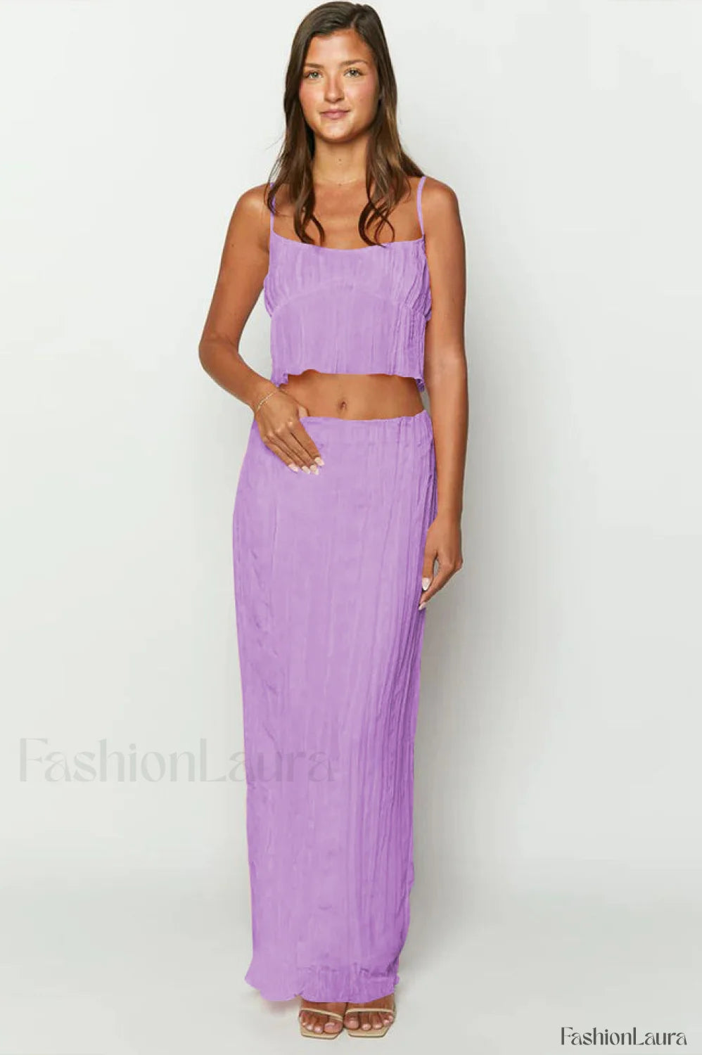 The Moment Top Charming + Skirt Set S / Lavender