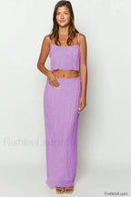 The Moment Top Charming + Skirt Set S / Lavender