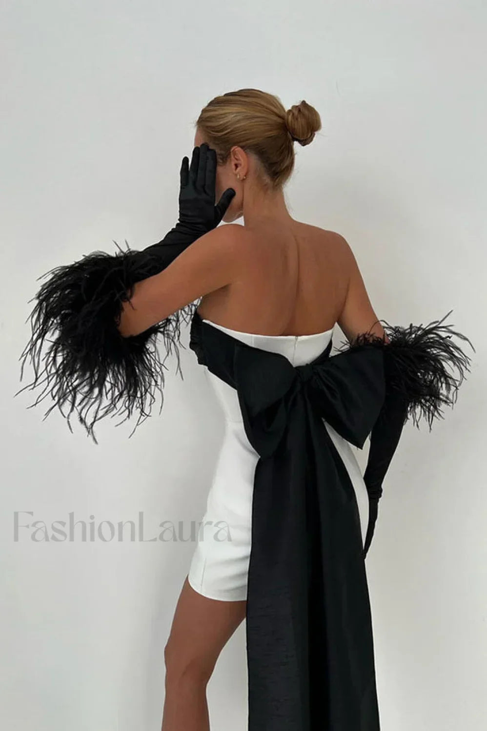 Theda Strapless Stylish High Low Dress