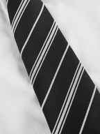 Tie Design White Cropped Blouse Shirts