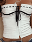 Tie Up Broderie Lace Bandeau Top White / S Tops&Tees
