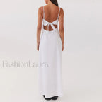 Tie up Spaghetti Cutout Maxi Dress