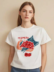 Tomato Vegetable Raccoon Meme Vintage T Shirt