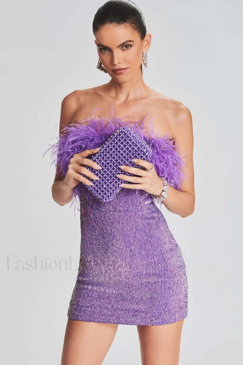 Torin Sequin Stylish Feather Dress Secondary image