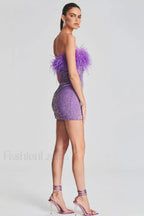 Torin Sequin Stylish Feather Dress