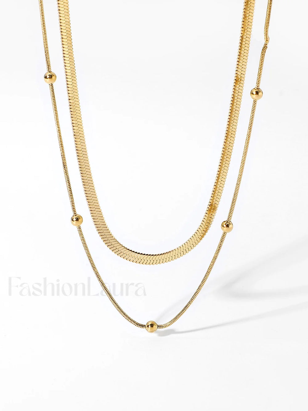 Tranquility Double Graceful Layers Necklace Gold / One Size Necklaces