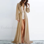 Transparent Chiffon Maxi Dress Style Cover up
