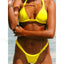 Triangle Yellow Cheeky Bikini Set YELLOW / S