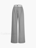 Tube Top Two Piece Contrast Waistband Pants Set Pant Sets
