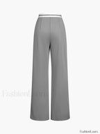 Tube Top Two Piece Contrast Waistband Pants Set Pant Sets