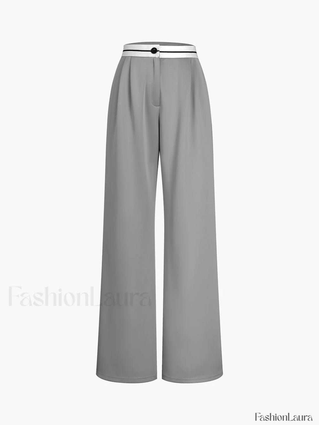 Tube Top Two Piece Contrast Waistband Pants Set Pant Sets