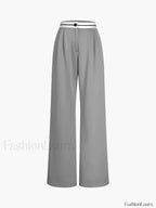 Tube Top Two Piece Contrast Waistband Pants Set Pant Sets