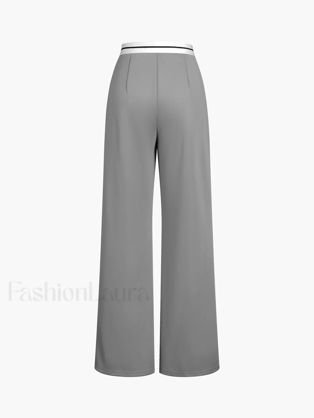 Tube Top Two Piece Contrast Waistband Pants Set Pant Sets