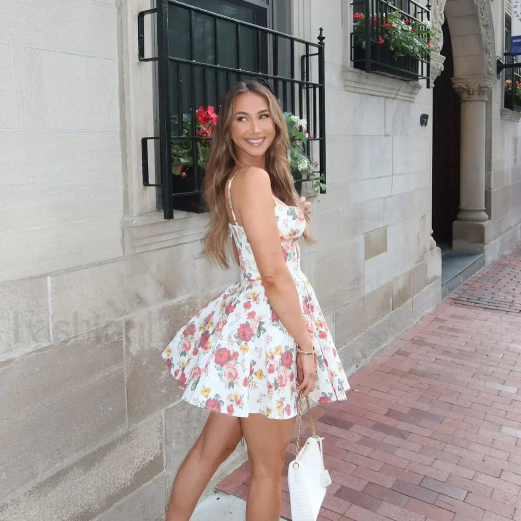 Tulle A Line Casual Floral Dress