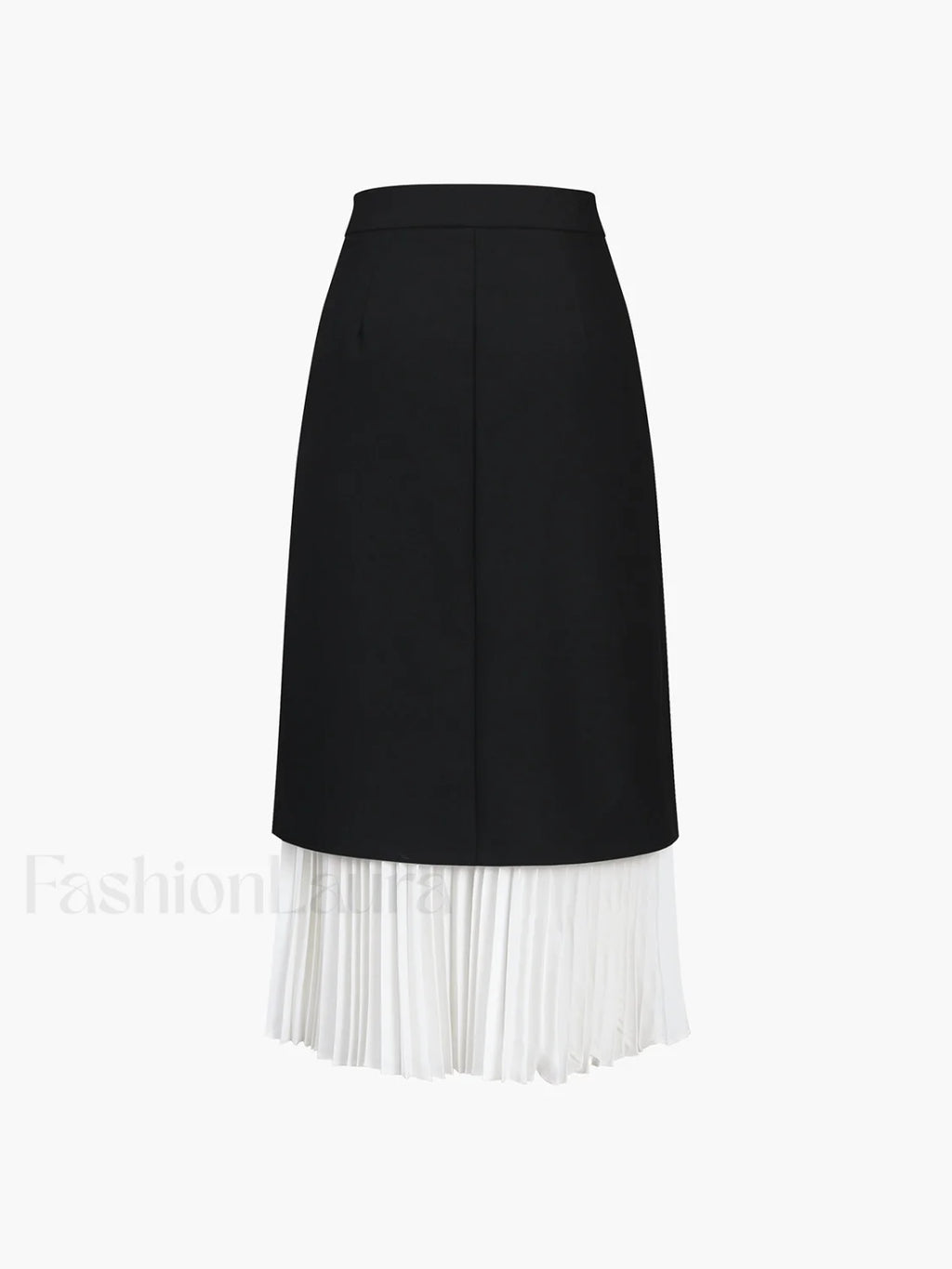 Two Tone Pleated Long Skirt Skirts