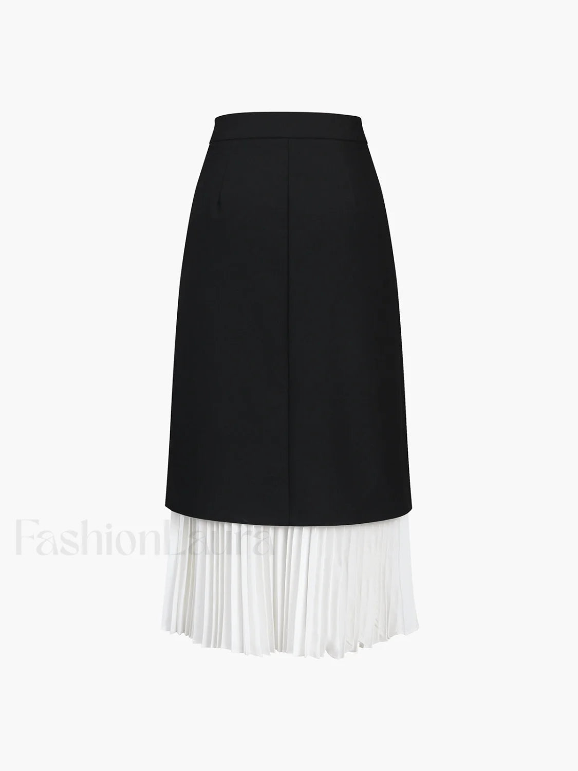 Two Tone Pleated Long Skirt Skirts