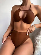 Underwired V Bar Push Up Bikini Set