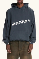 Unisex Star Print Hooded Hoodie