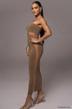 Unpredictable Elegant Midi Dress S / Pecan