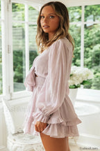 V Neck Stylish Summer Mini Dress