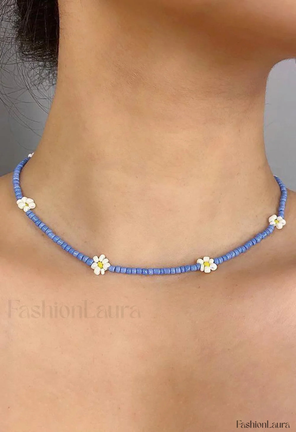 Vacation Daisy Necklace Blue / One Size Necklaces