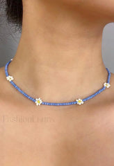 Vacation Daisy Necklace Blue / One Size Necklaces