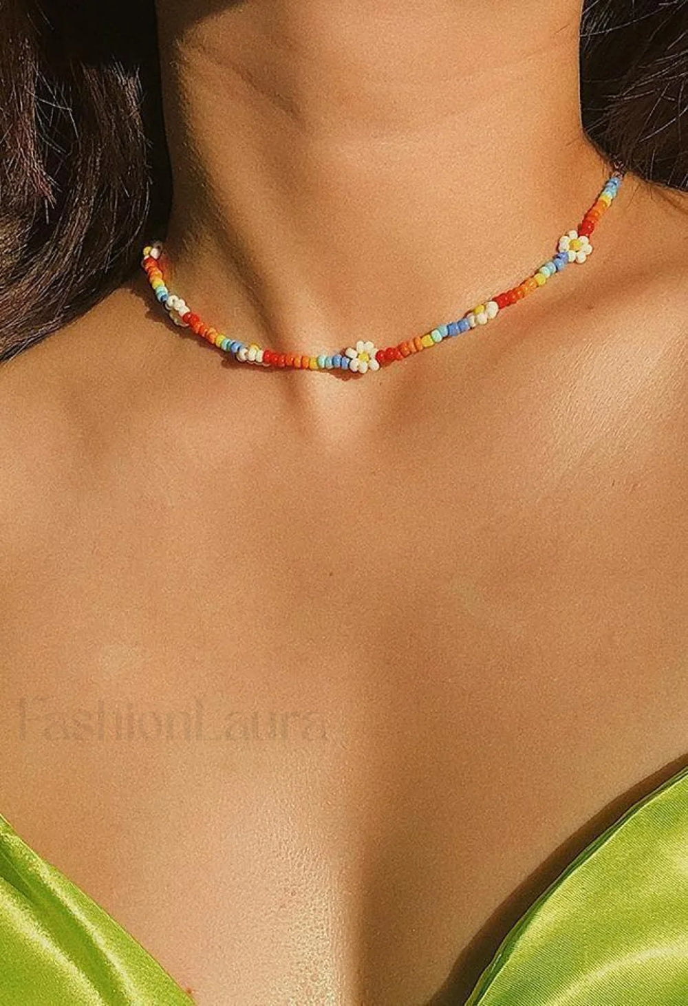 Vacation Daisy Necklace Multi Color / One Size Necklaces