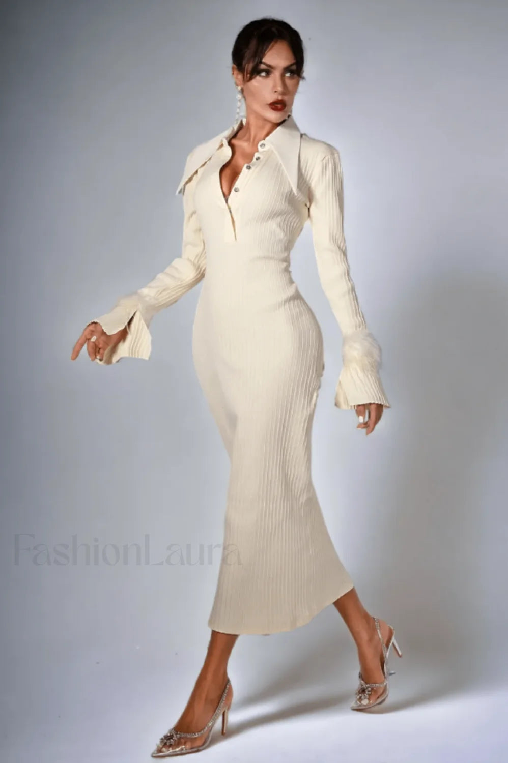Vallance Feather Stylish Trim Maxi Dress Secondary image