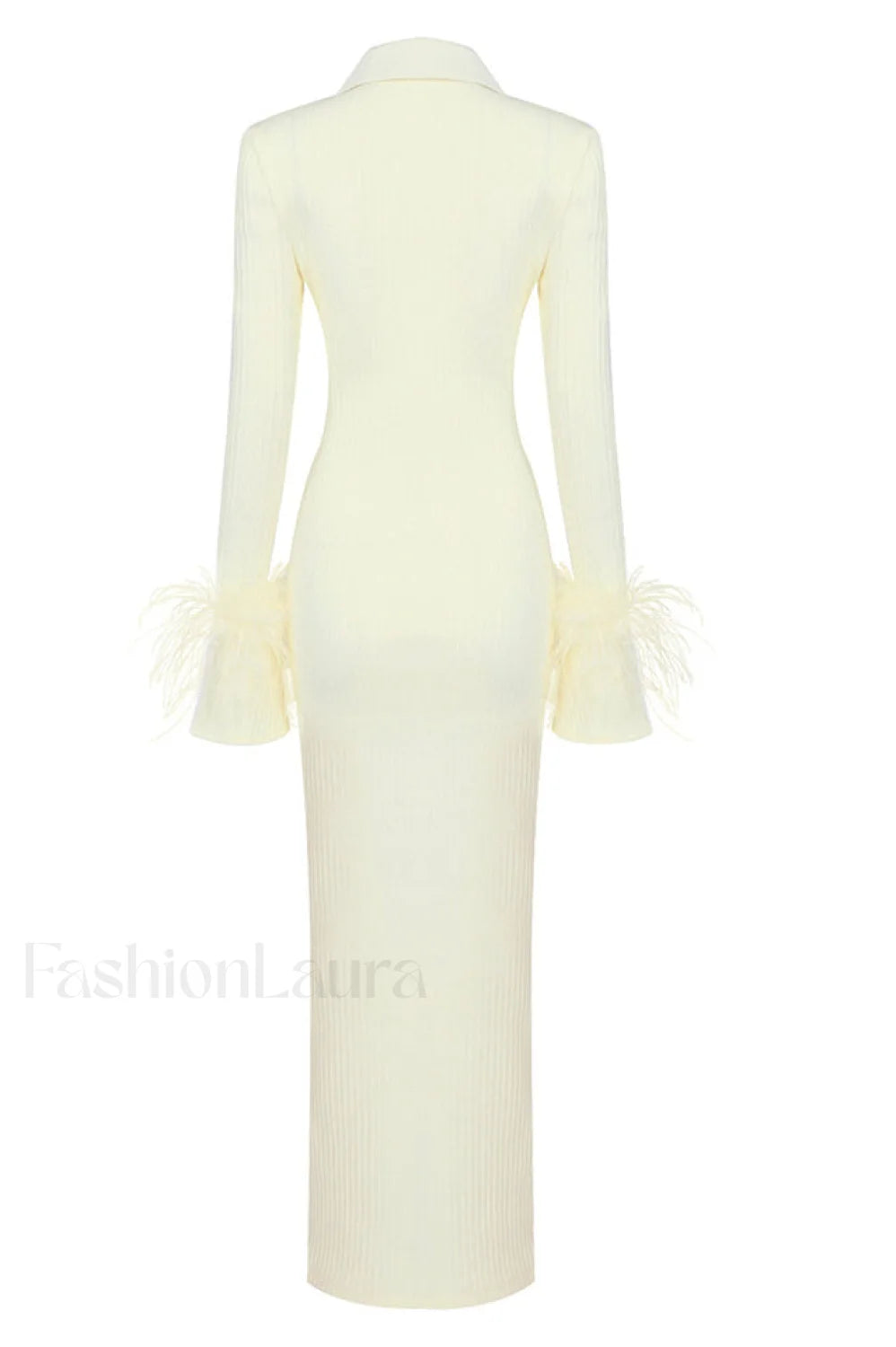 Vallance Feather Stylish Trim Maxi Dress