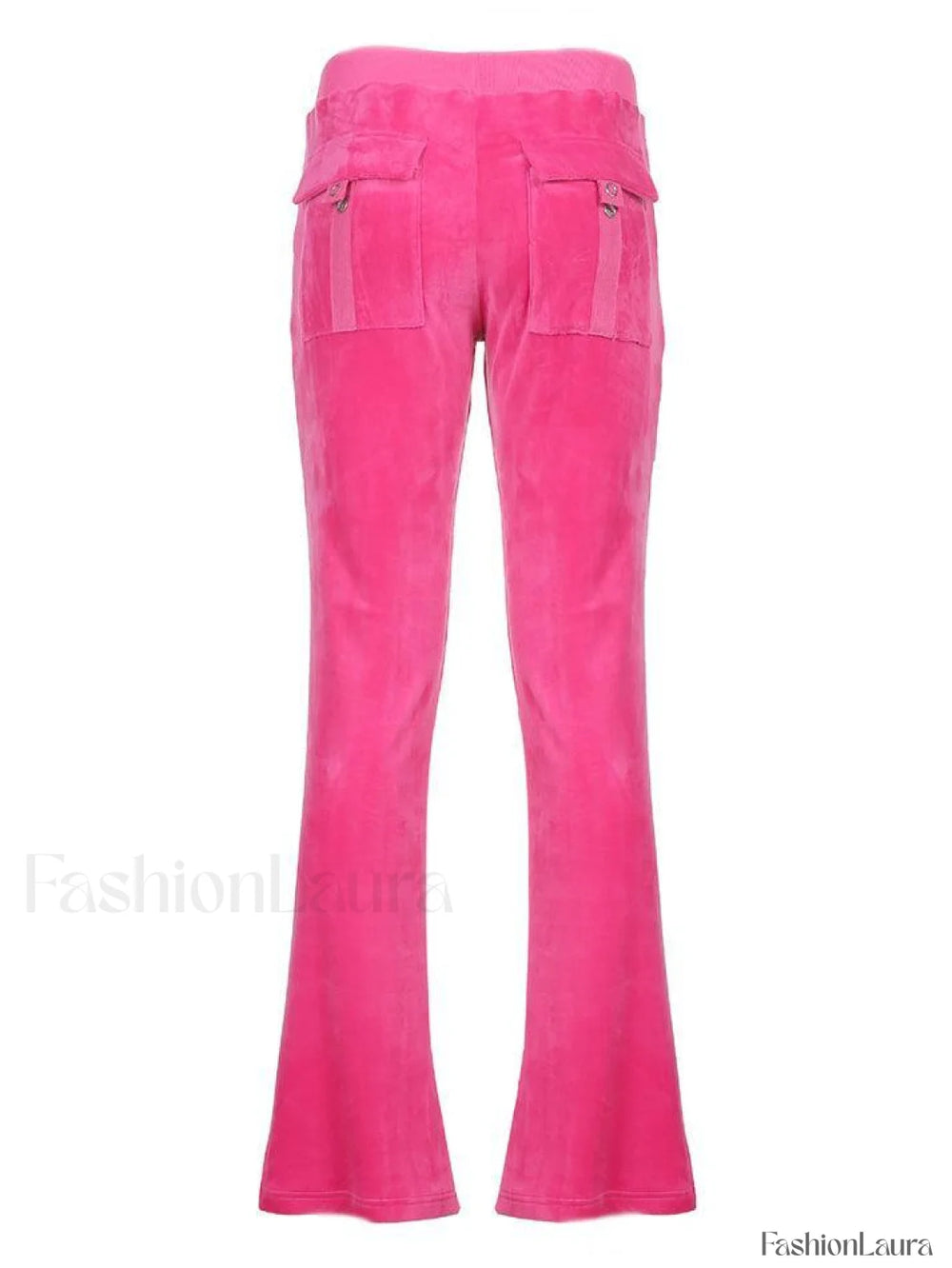 Velvet Solid Flare Leg Pants Pants