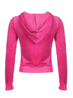 Velvet Zip Up Hoodie Sweatshirts & Hoodies L