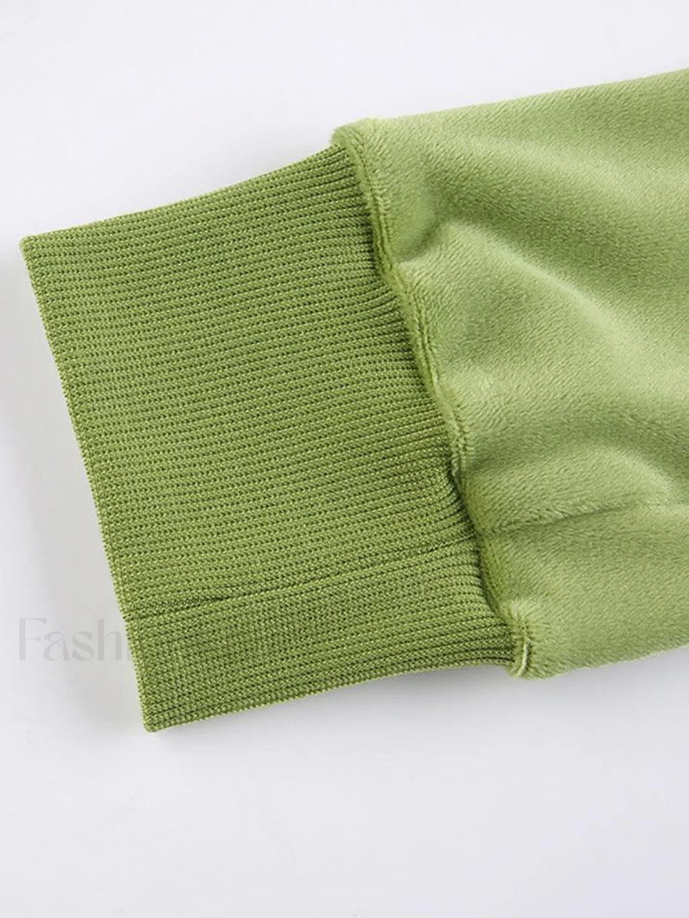 Velvet Zip Up Hoodie Sweatshirts & Hoodies L