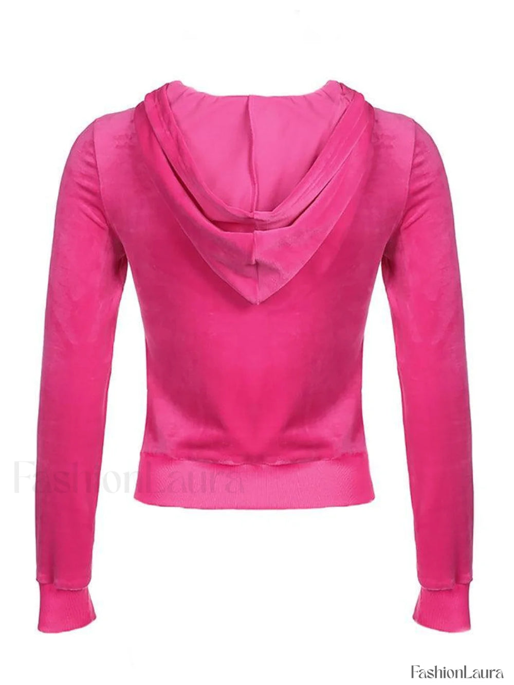 Velvet Zip Up Hoodie Sweatshirts & Hoodies L