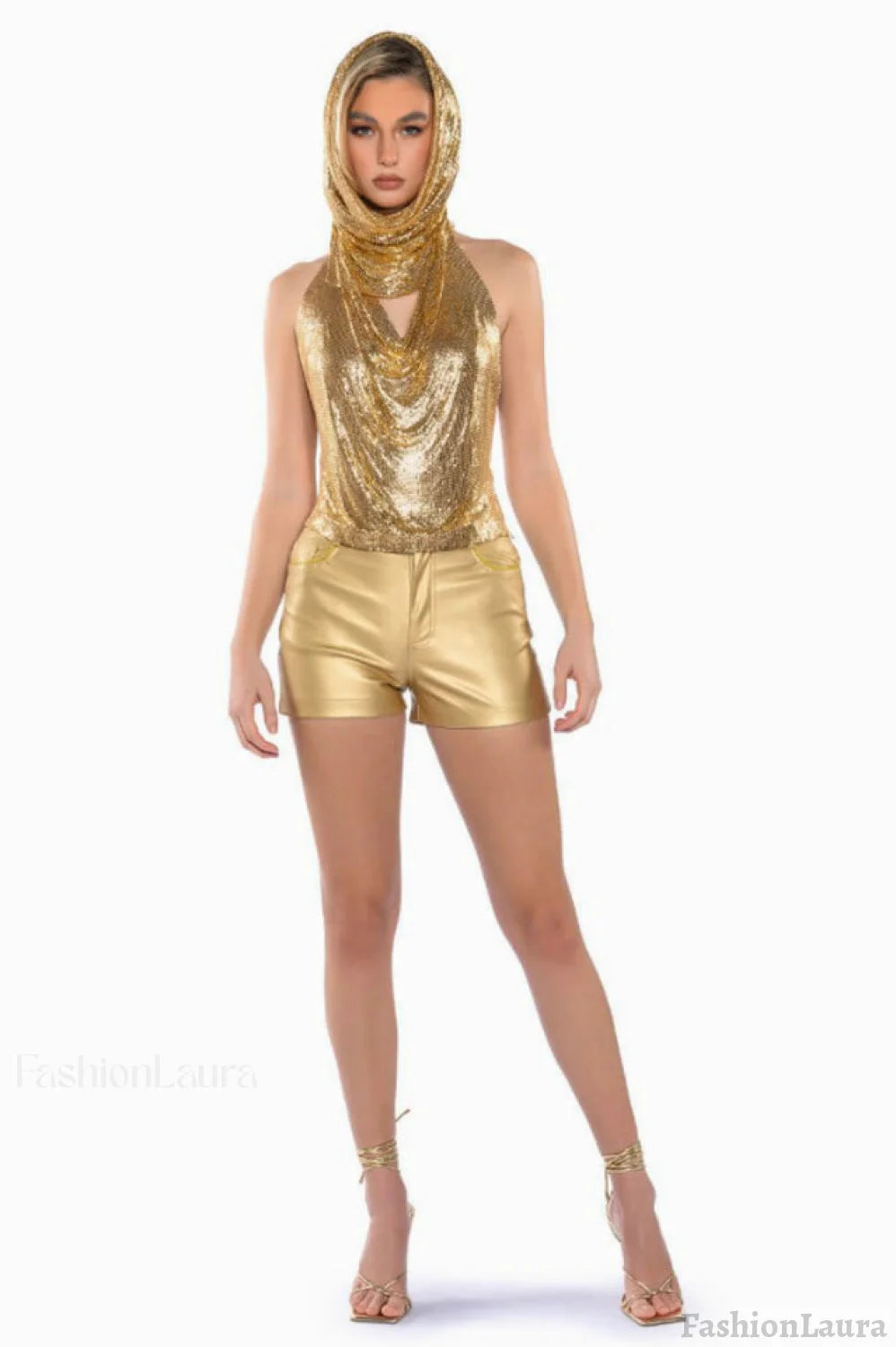 Venus Hoodie Stylish Metallic Top