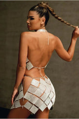 Verva Metallic Mesh Charming Two Piece Set