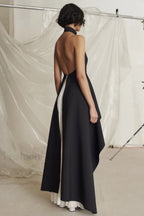 Victoria Layered Stylish Halter Gown Set