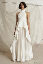 Victoria Layered Stylish Halter Gown Set