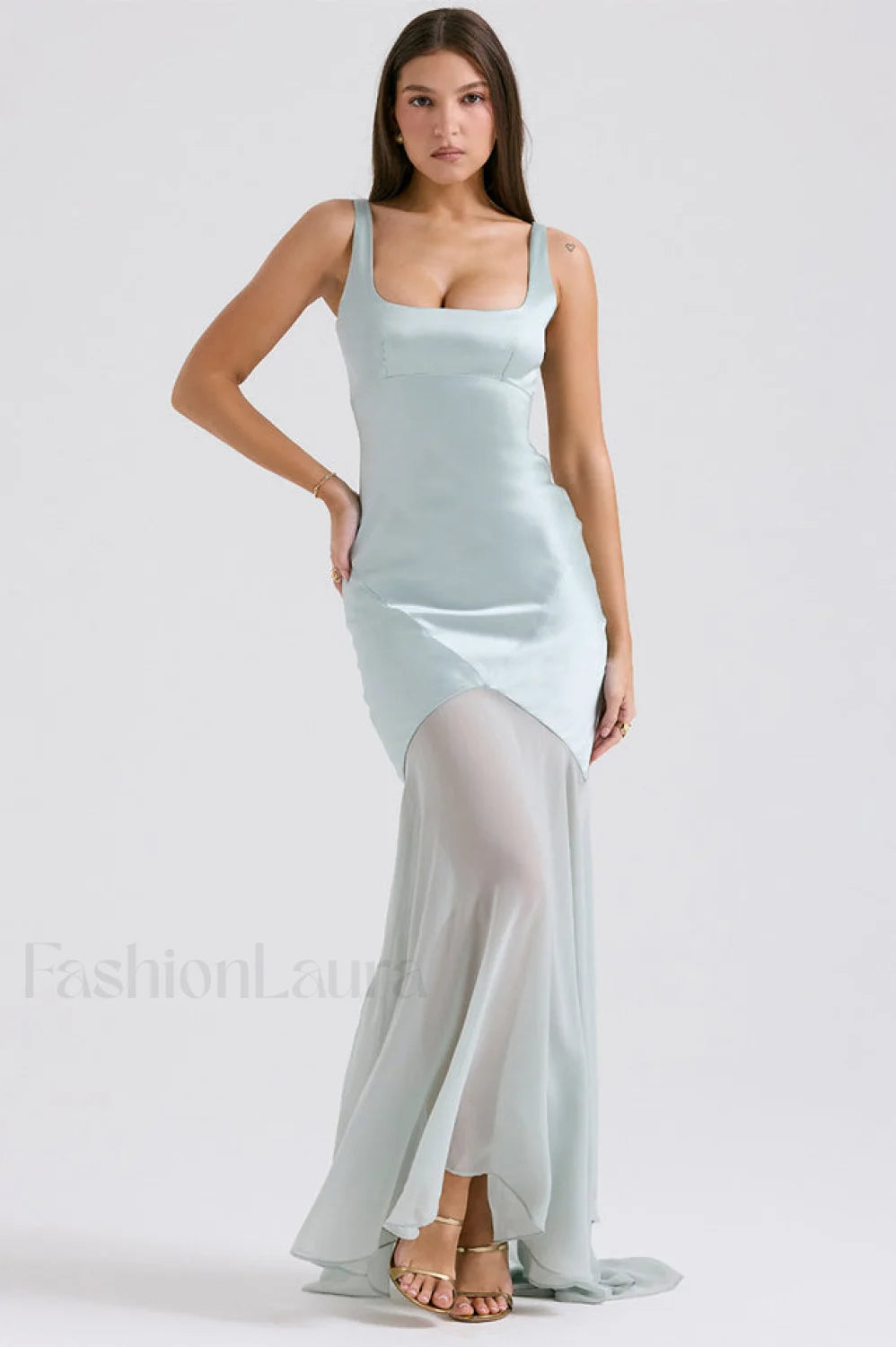 Victory Light Green Charming Chiffon Maxi Dress XS / Light Green