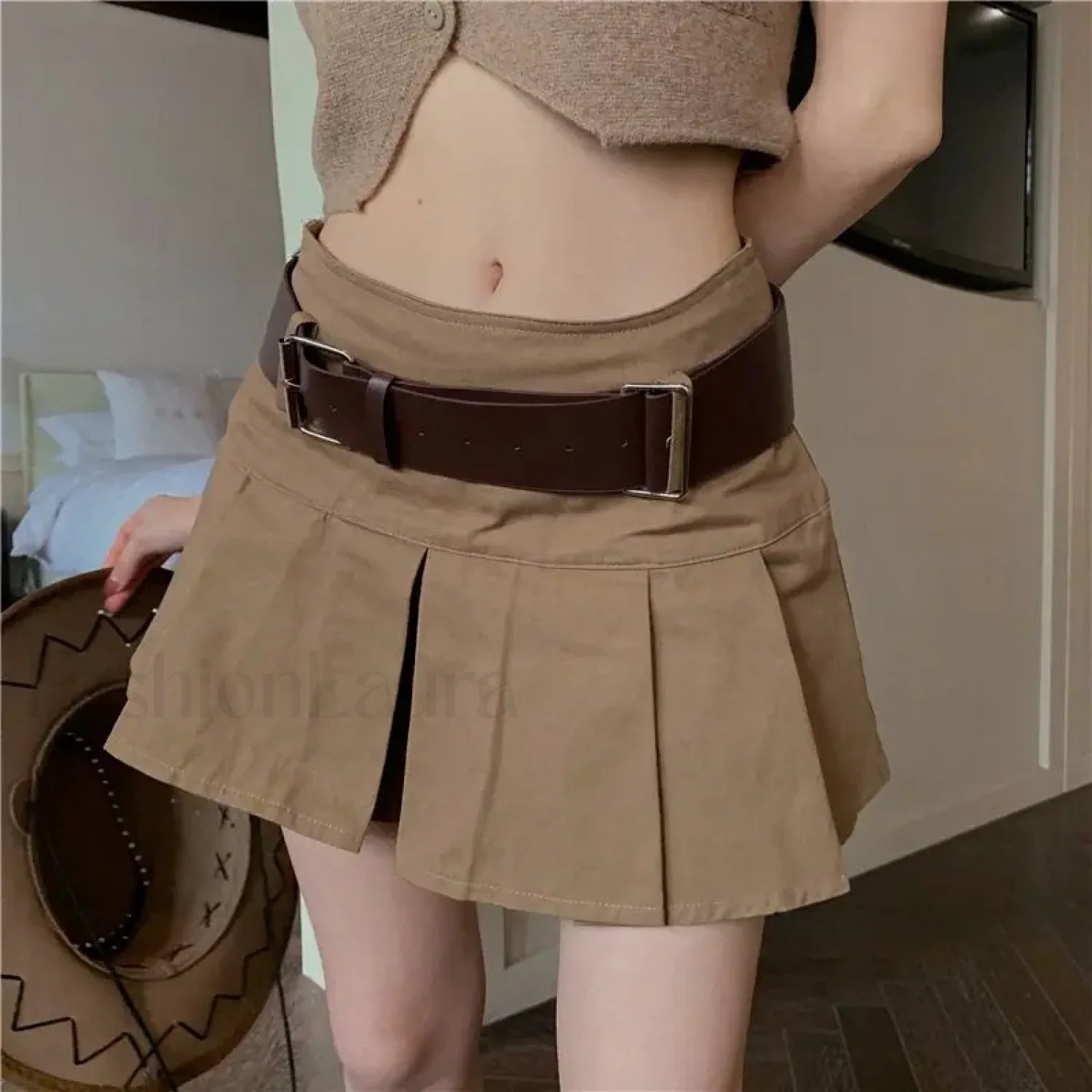 Vintage American College Y2K Skirt